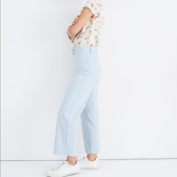 Madewell Slim Emmett Wide-Leg Crop Pant in Speckle - Picture 3 of 5